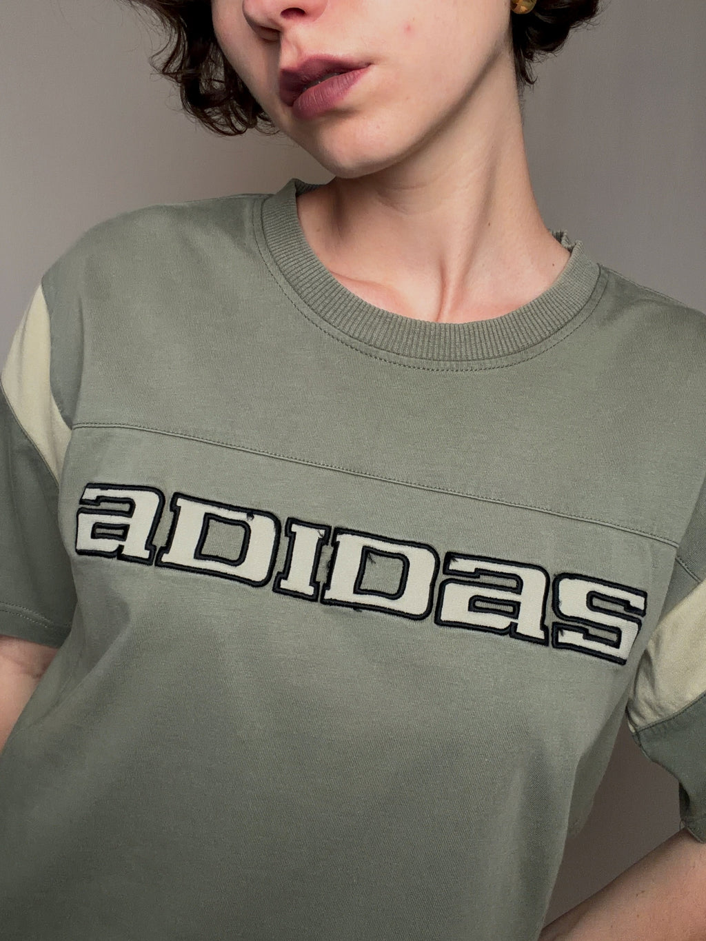 Tshirt kaki Adidas M vintage