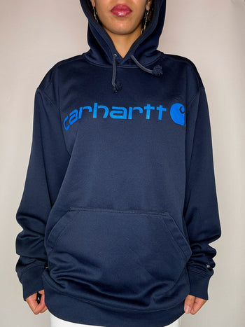 Sweat à capuche marine CARHARTT L/XL vintage