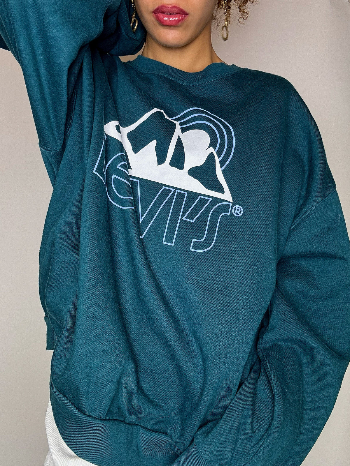 Teal LEVIS L/XL vintage crew neck sweatshirt
