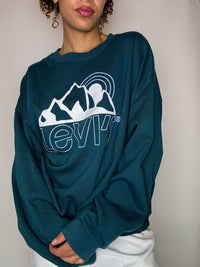 Teal LEVIS L/XL vintage crew neck sweatshirt