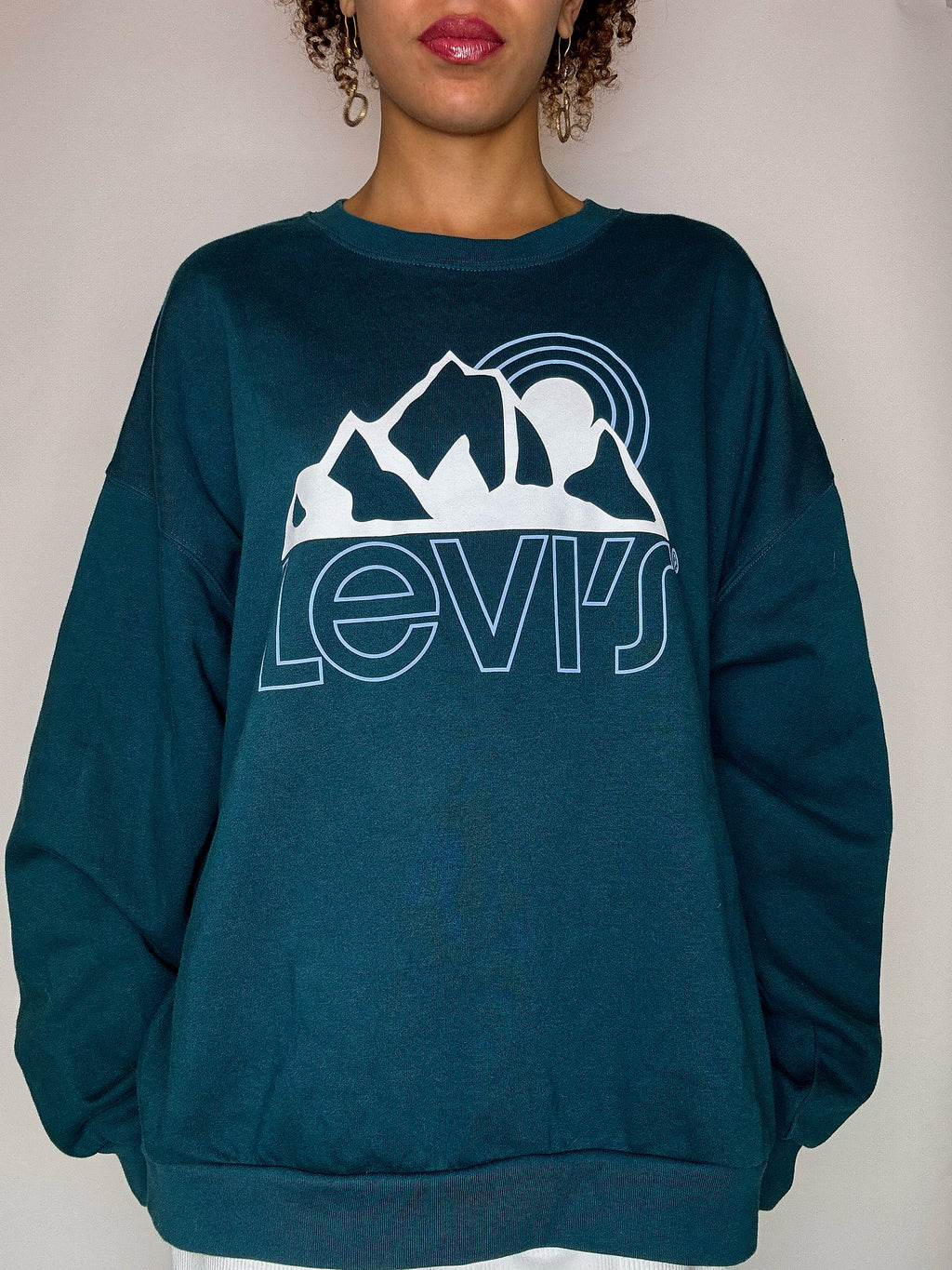 Teal LEVIS L/XL vintage crew neck sweatshirt