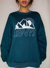Teal LEVIS L/XL vintage crew neck sweatshirt