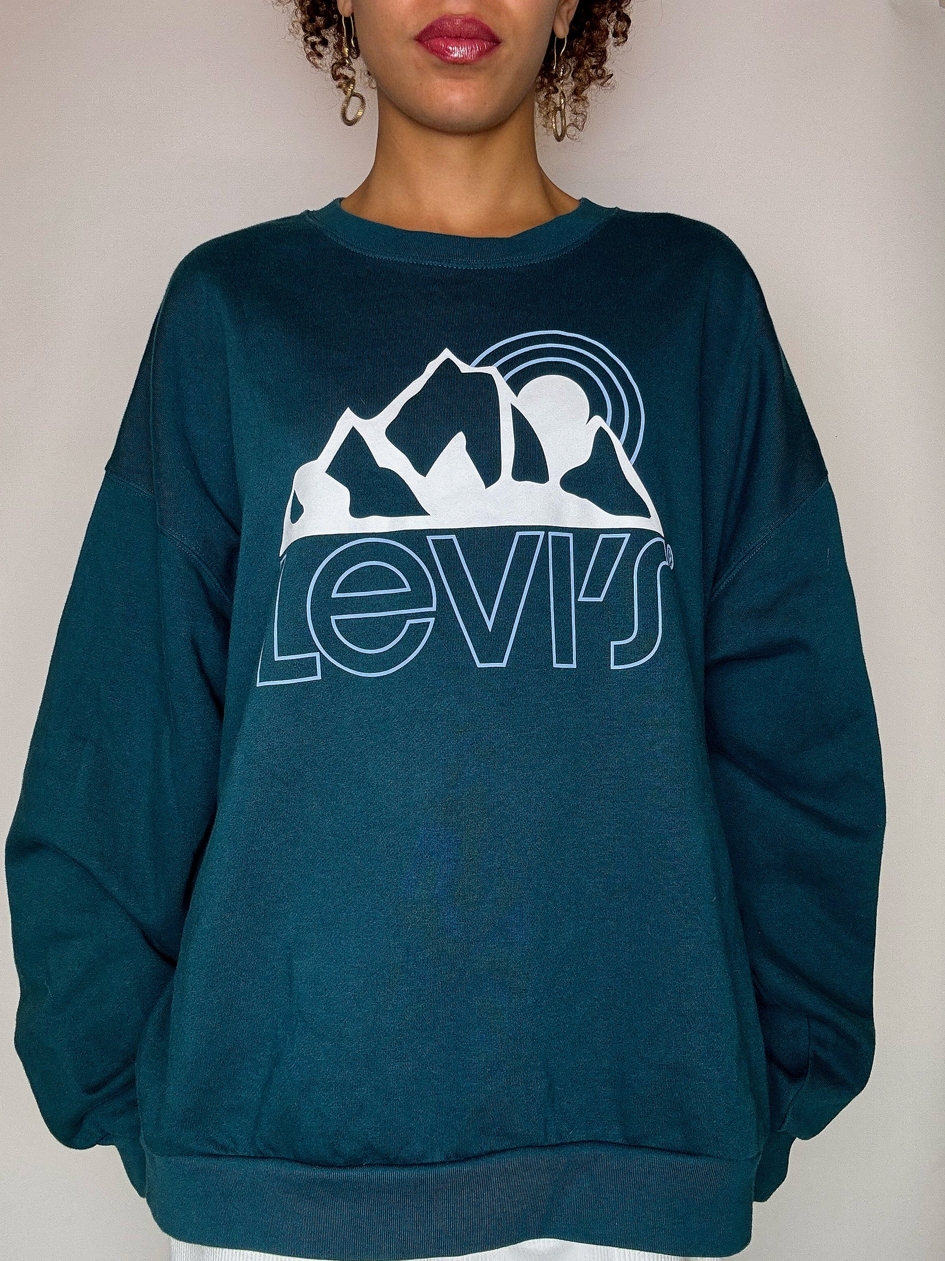 Teal LEVIS L/XL vintage crew neck sweatshirt