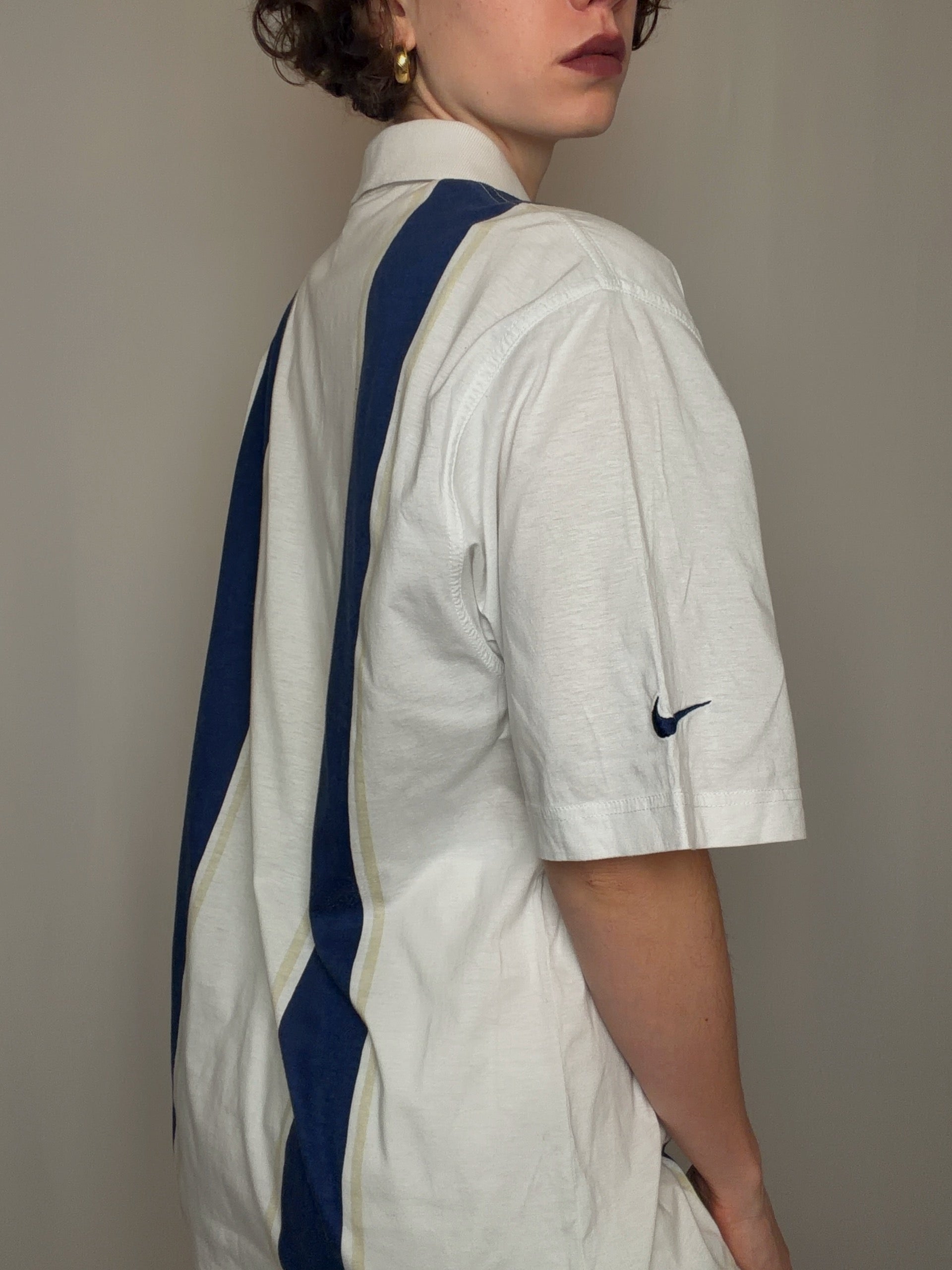 Polo rayé Nike L vintage