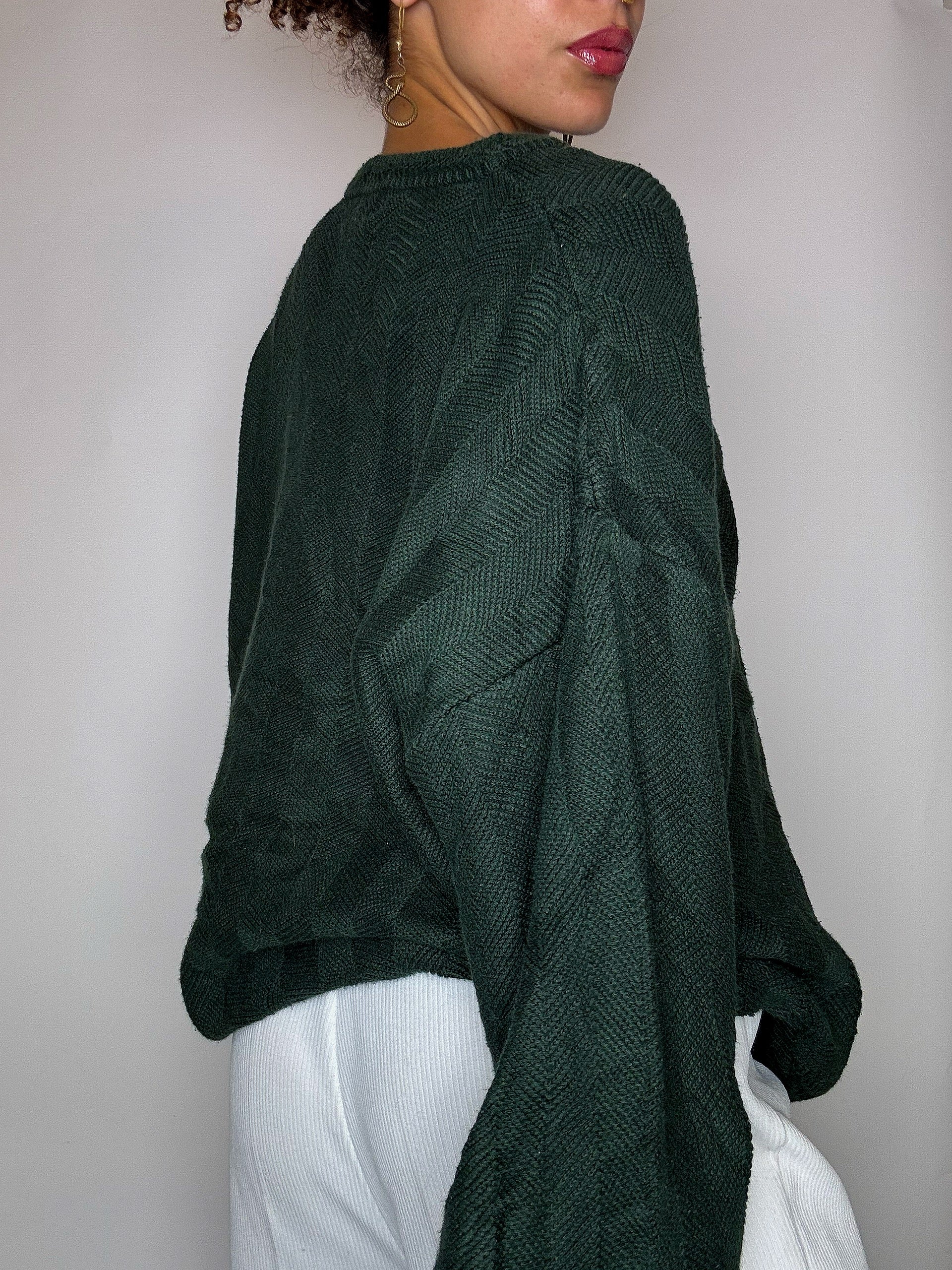 Pull en maille vert CHAPS BY RALPH LAUREN L vintage