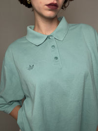 Polo vert d'eau Adidas XL vintage