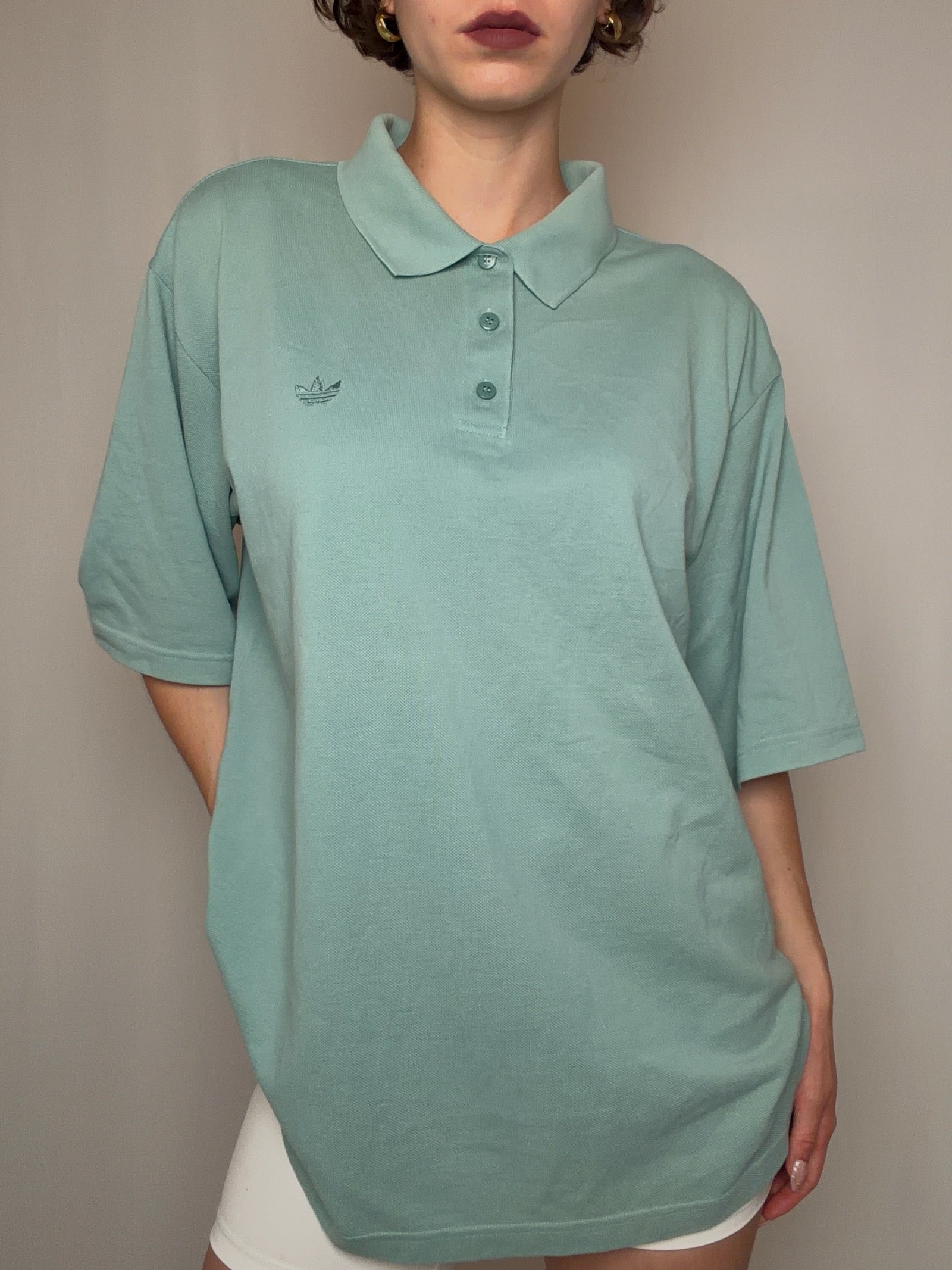Polo vert d'eau Adidas XL vintage