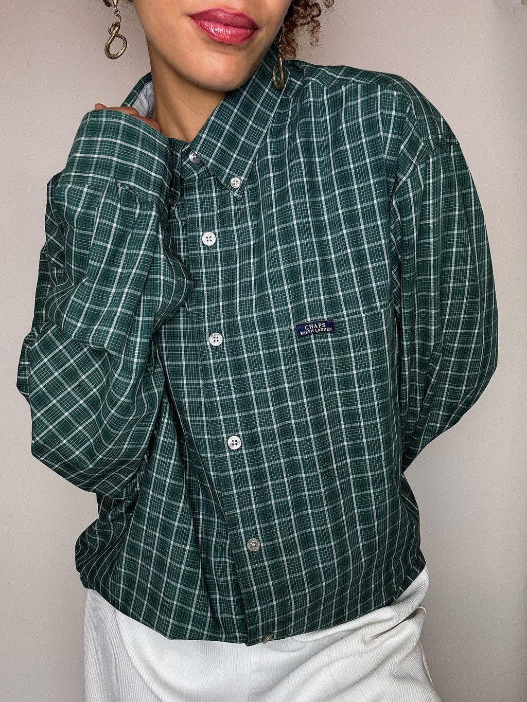 Vintage CHAPS BY RALPH LAUREN Plaid Shirt L