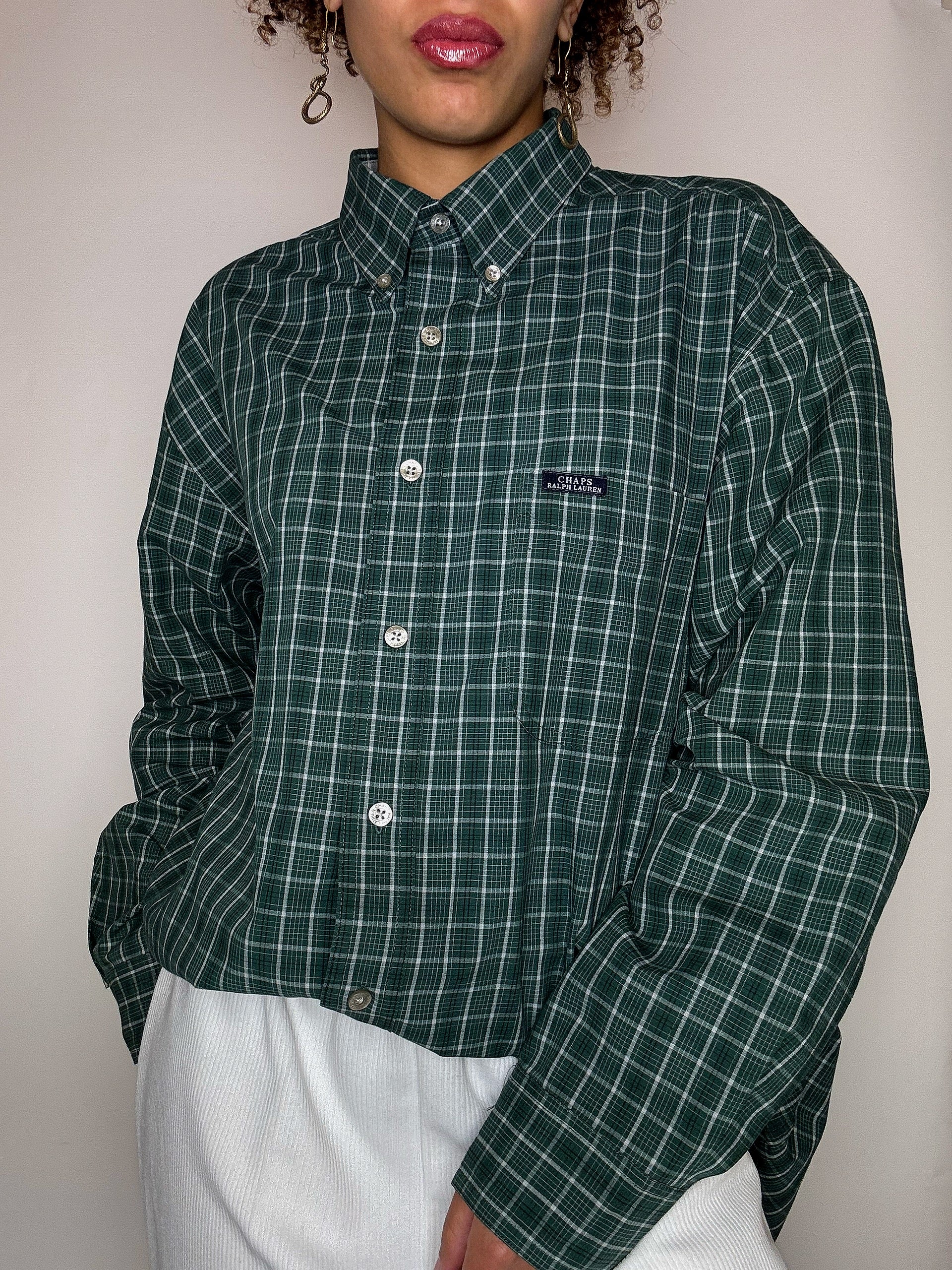 Chemise à carreaux CHAPS BY RALPH LAUREN L vintage