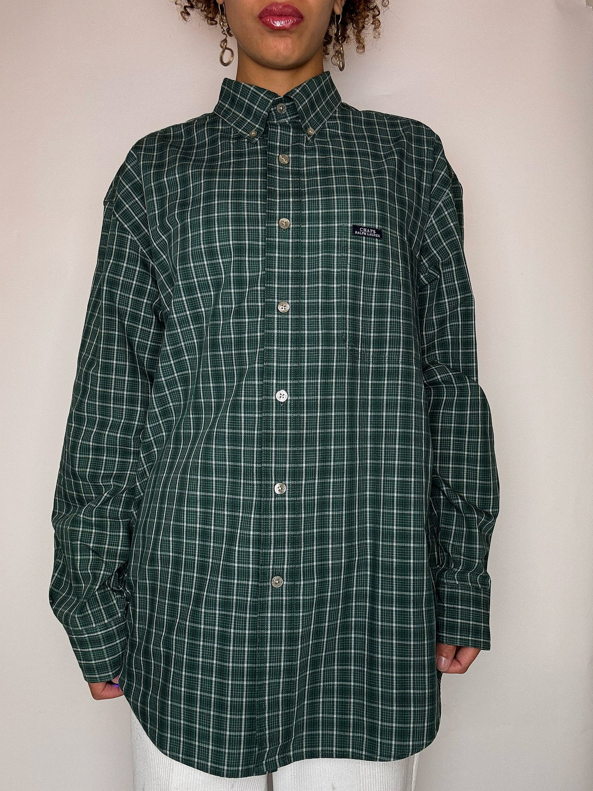 Vintage CHAPS BY RALPH LAUREN Plaid Shirt L