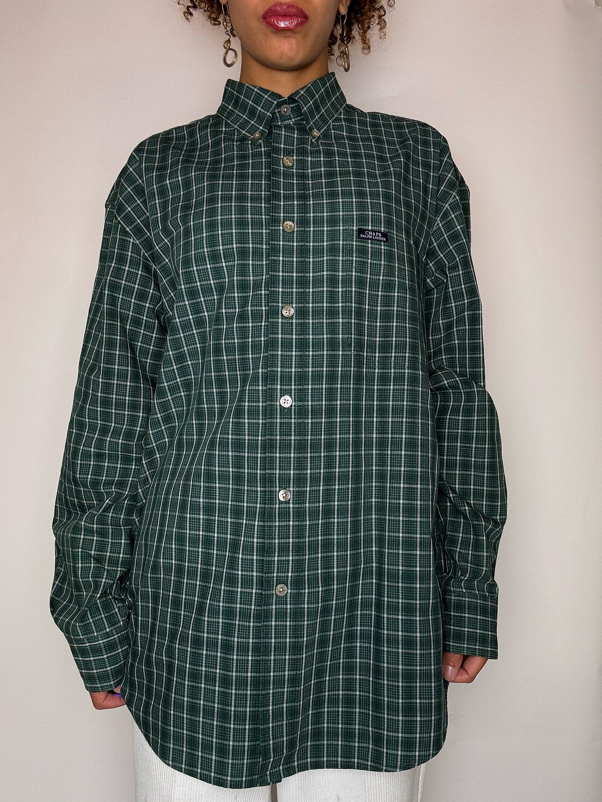 Vintage CHAPS BY RALPH LAUREN Plaid Shirt L
