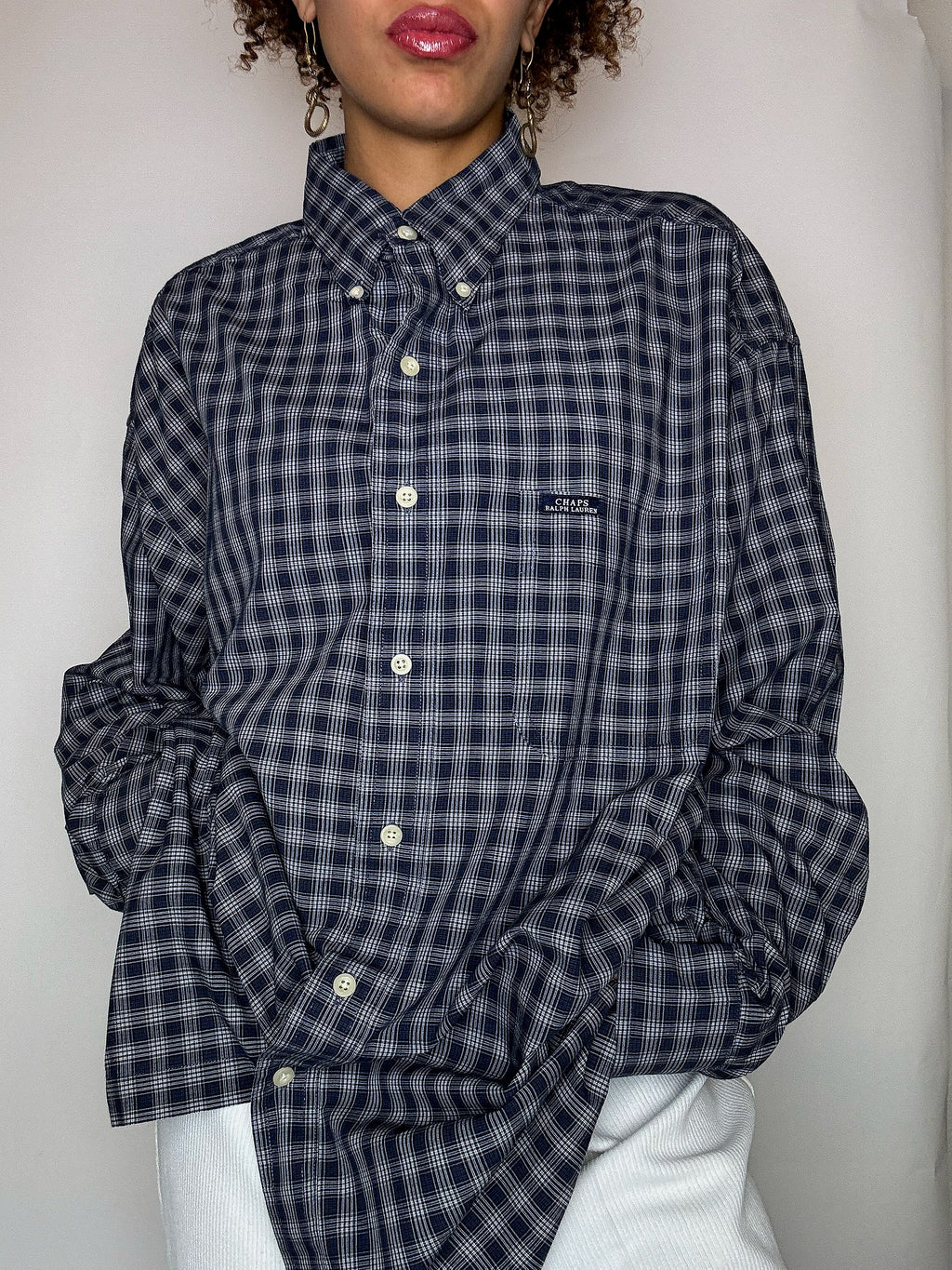 CHAPS BY RALPH LAUREN plaid shirt XL vintage