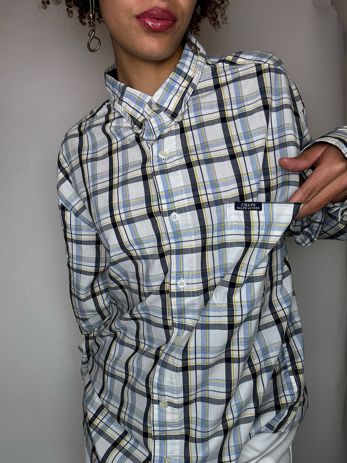 CHAPS BY RALPH LAUREN L vintage checked shirt