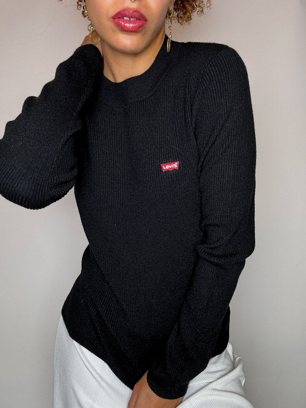 Pull moulant noir LEVI'S M vintage