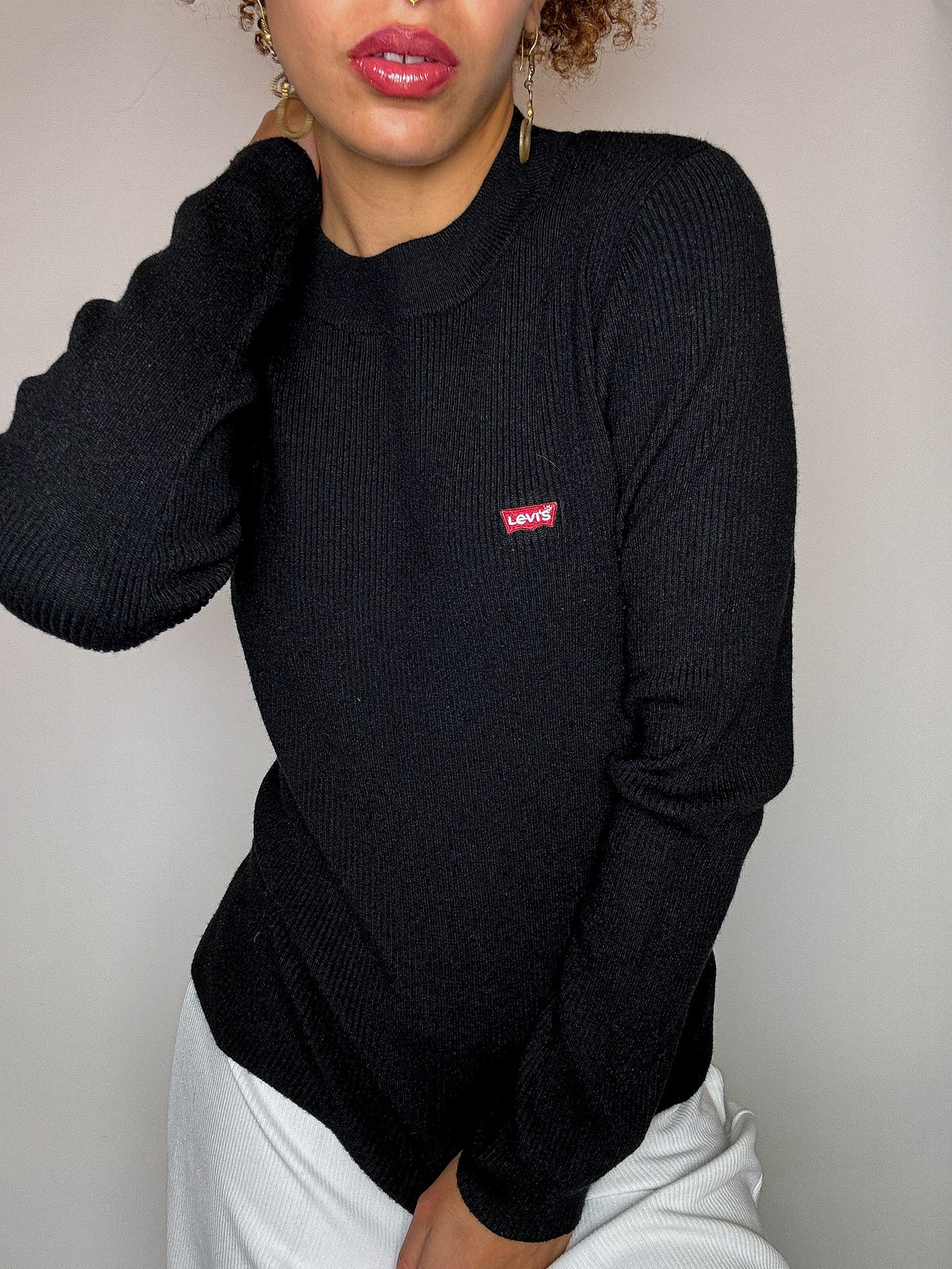 Pull moulant noir LEVI'S M vintage