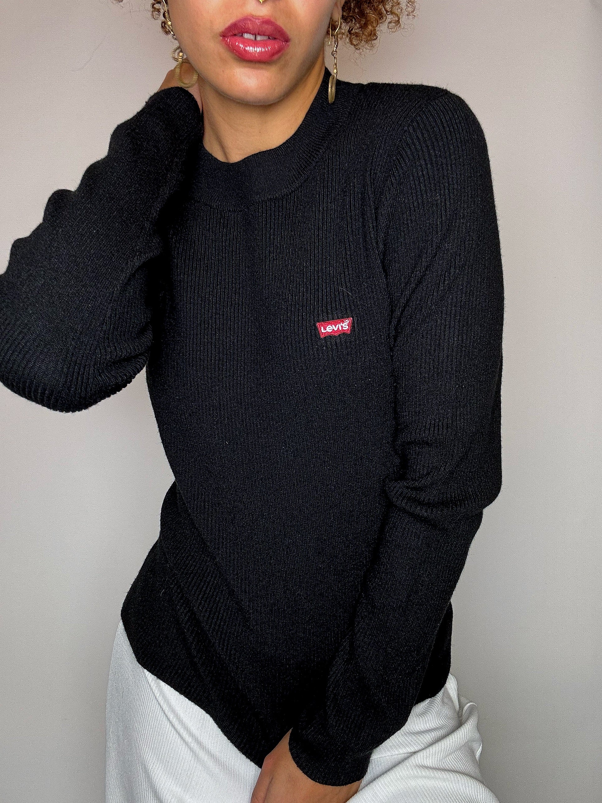 Pull moulant noir LEVI'S M vintage
