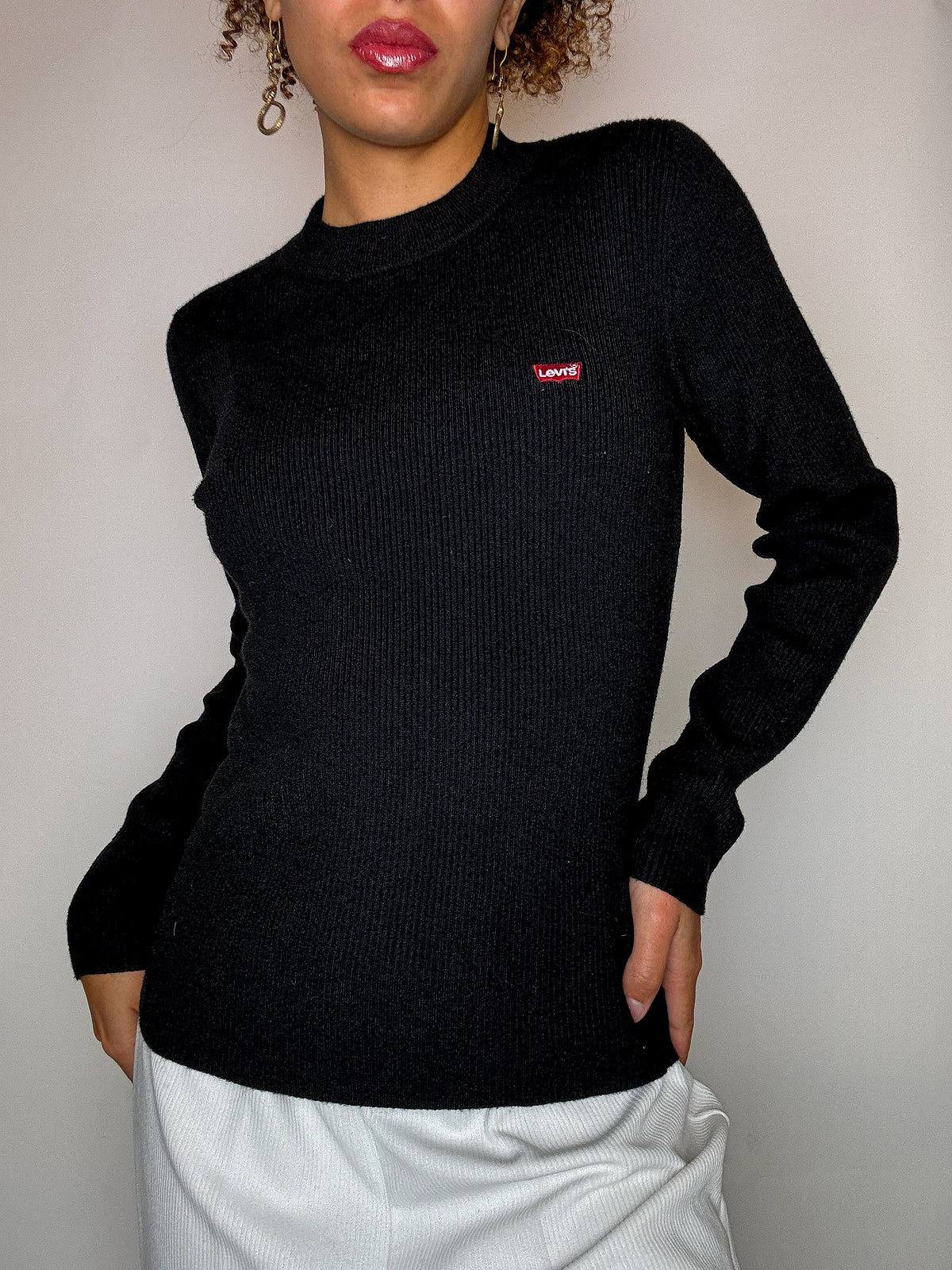 Pull moulant noir LEVI'S M vintage