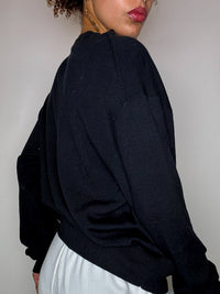 Pull col V noir POLO RALPH LAUREN L vintage