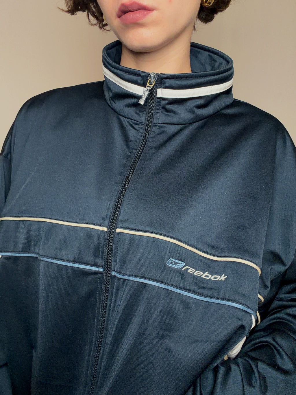 Jacket de sport marine Reebok L vintage