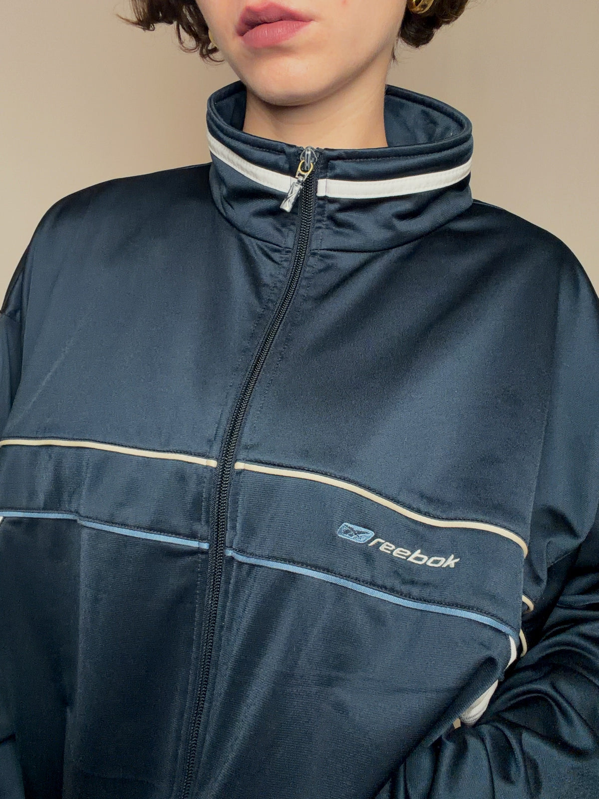 Jacket de sport marine Reebok L vintage