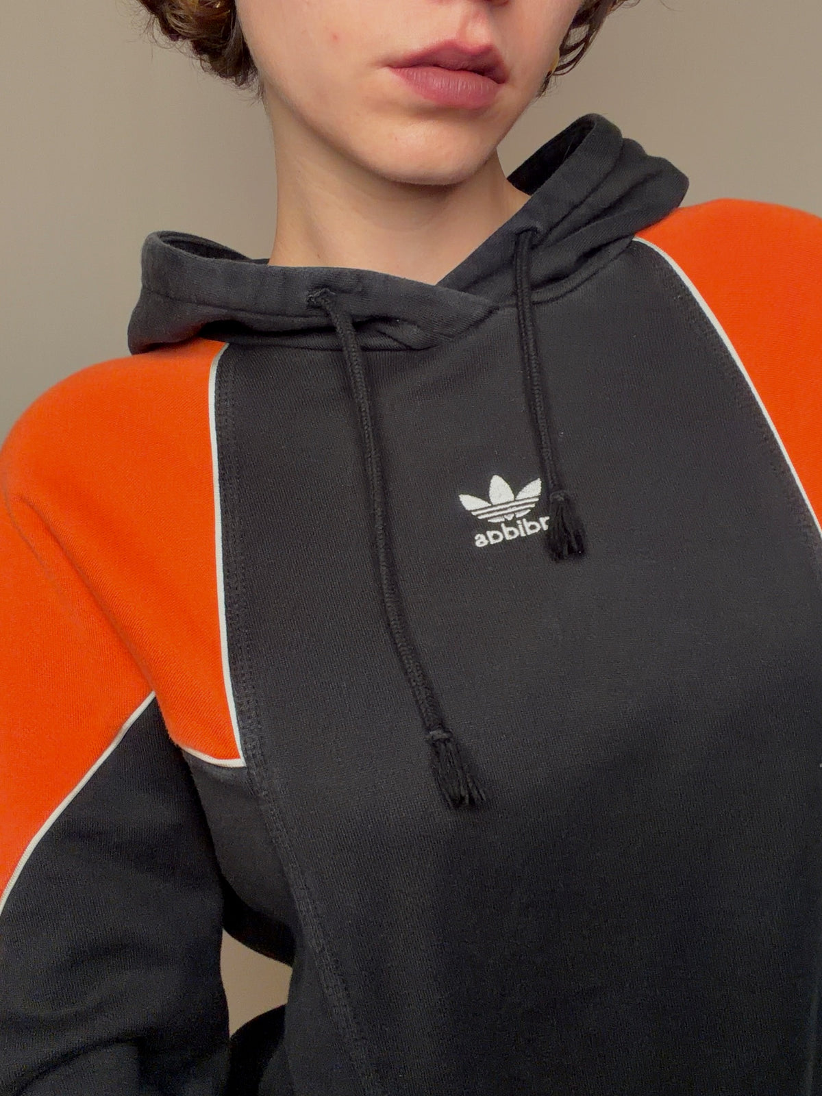 Hoodie bicolore Adidas L vintage