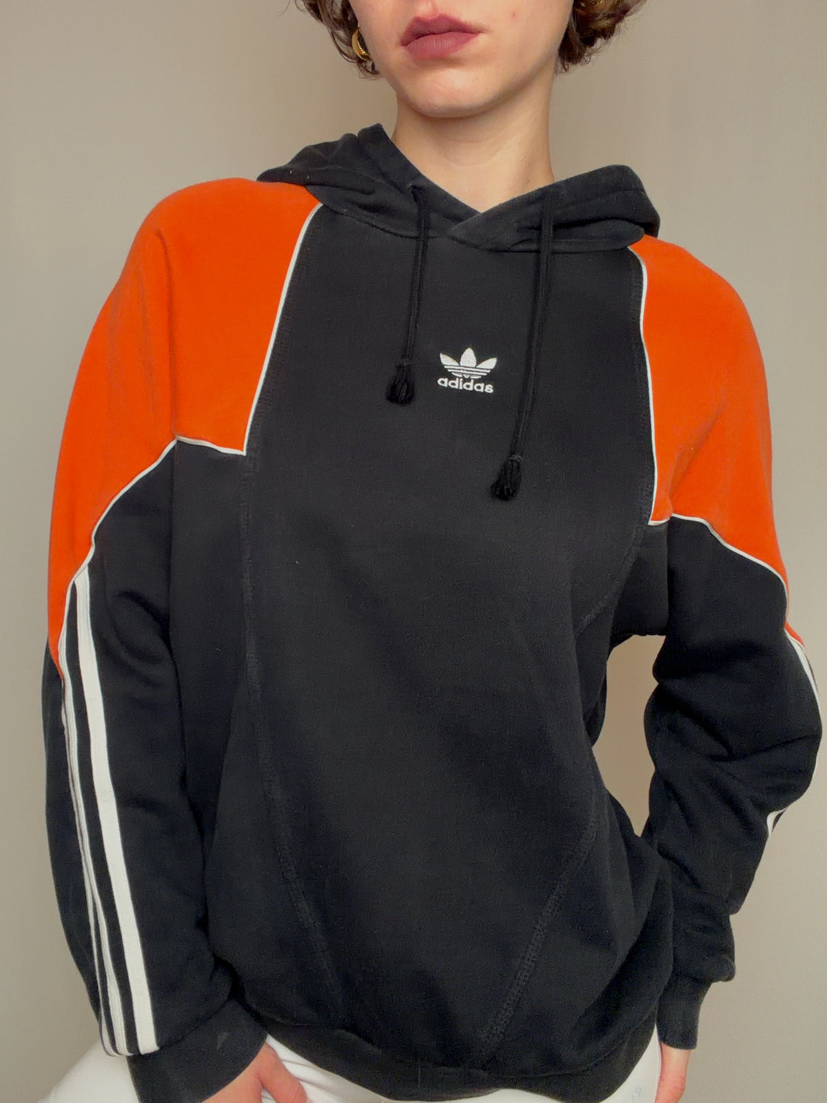 Hoodie bicolore Adidas L vintage