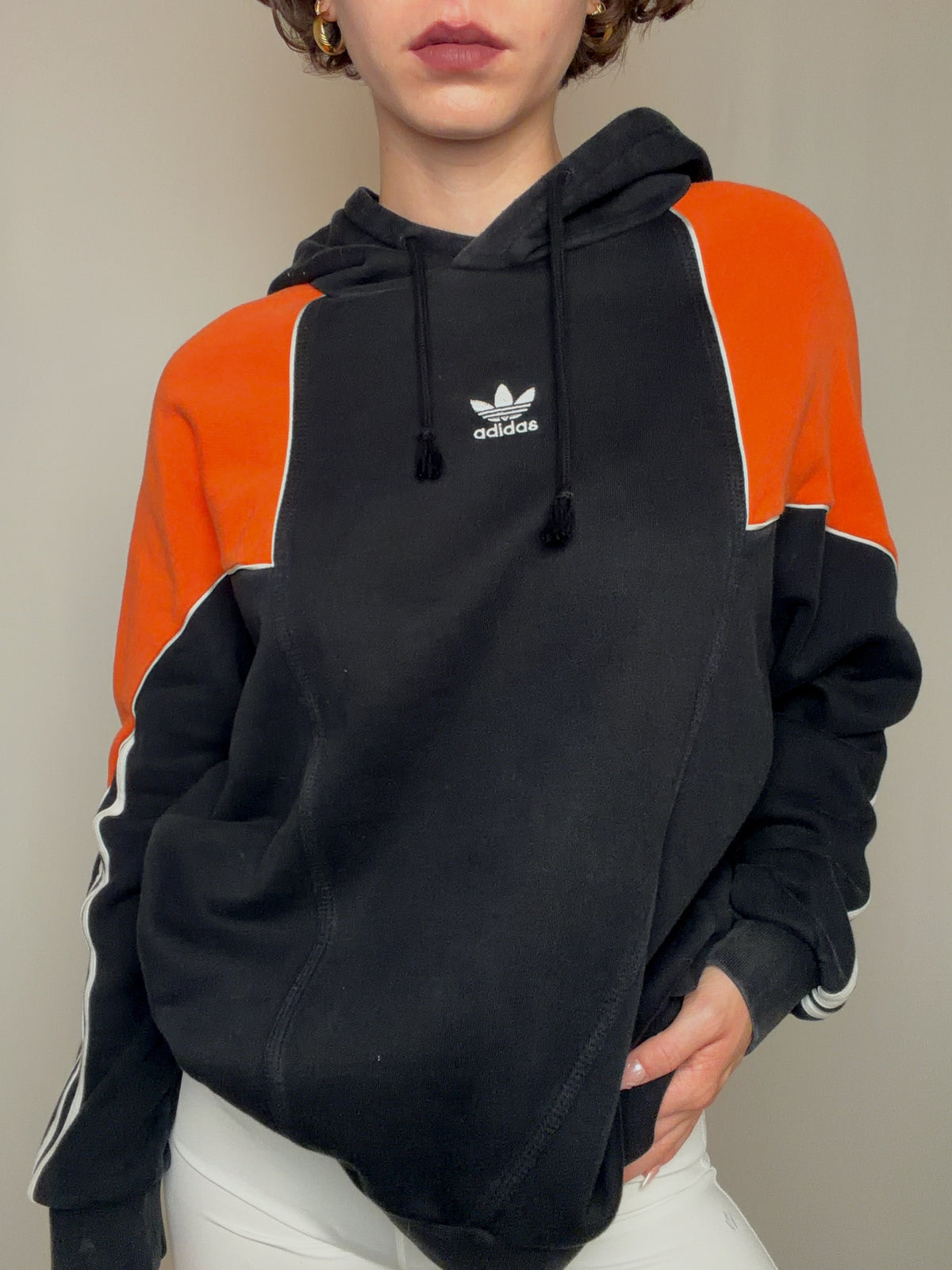 Hoodie bicolore Adidas L vintage