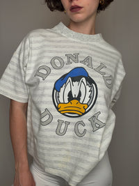 Tshirt rayé gris Donald Duck M/L vintage