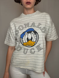 Tshirt rayé gris Donald Duck M/L vintage