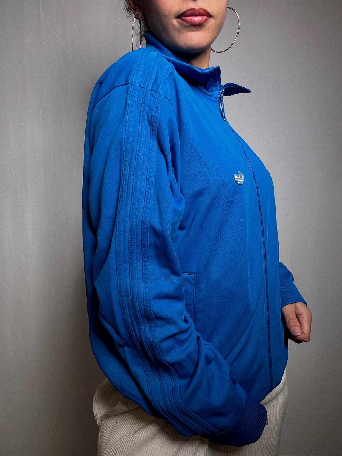 Jacket de sport bleue Adidas L vintage