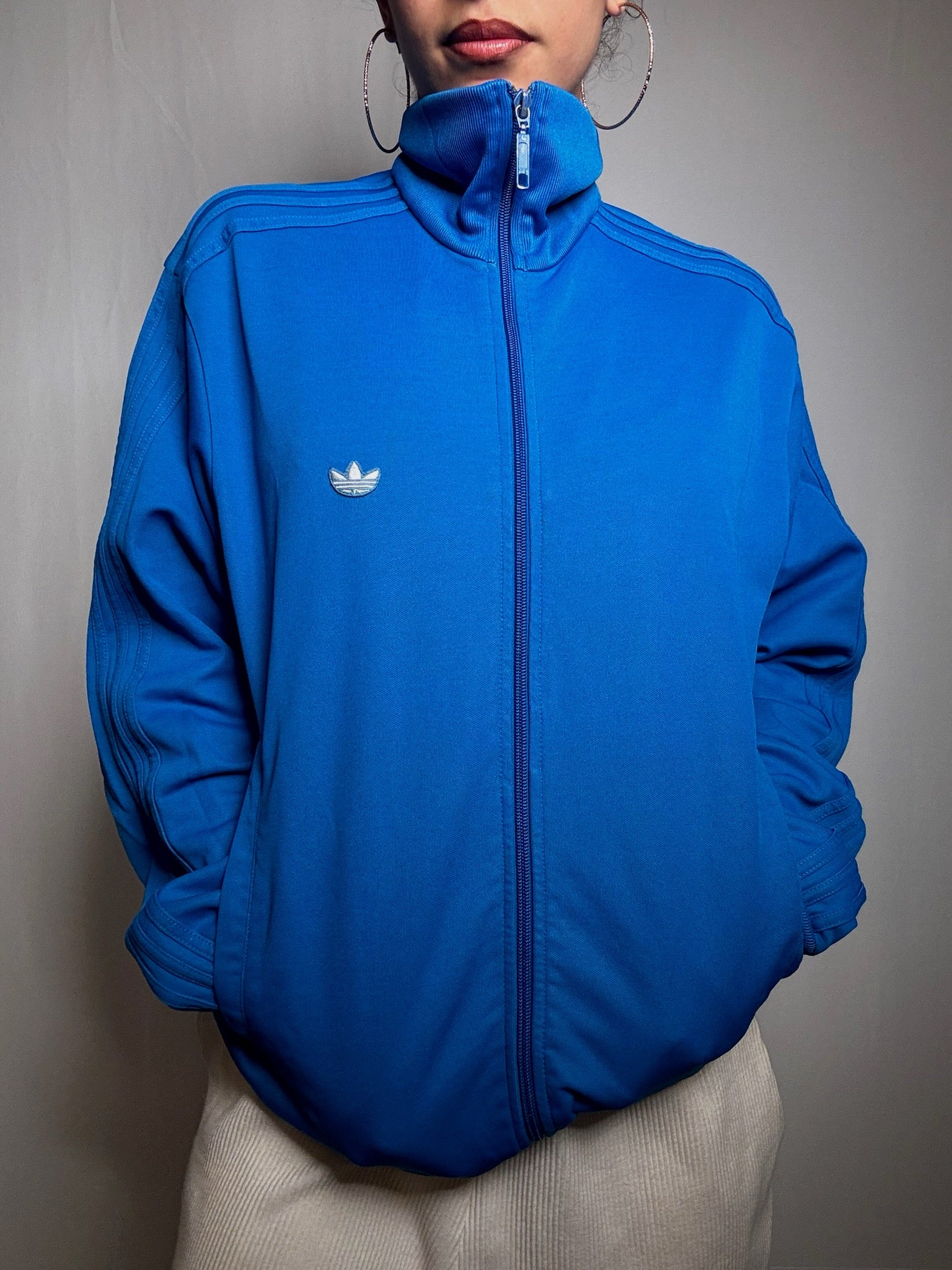 Jacket de sport bleue Adidas L vintage