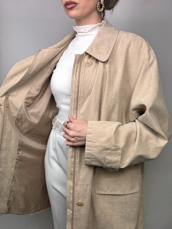 Veste douce beige oversize DAMART XL vintage