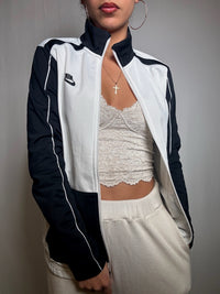 Jacket de sport noire et blanche Nike M vintage