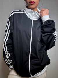 Jacket de sport noir Adidas L vintage