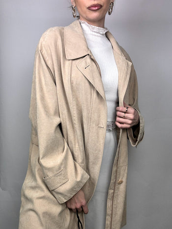 Veste douce beige oversize DAMART XL vintage