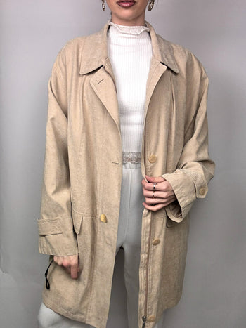 Veste douce beige oversize DAMART XL vintage