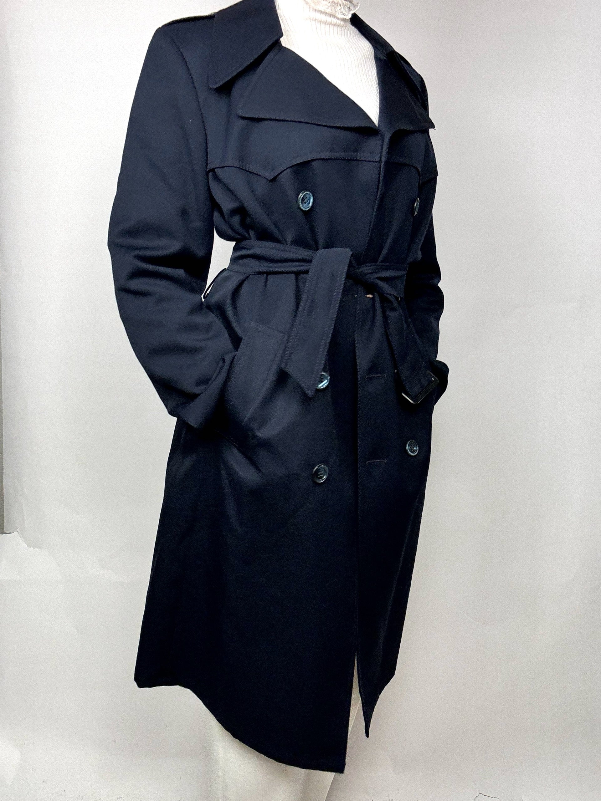 Vintage Navy Blue Cotton Trenchcoat S/M
