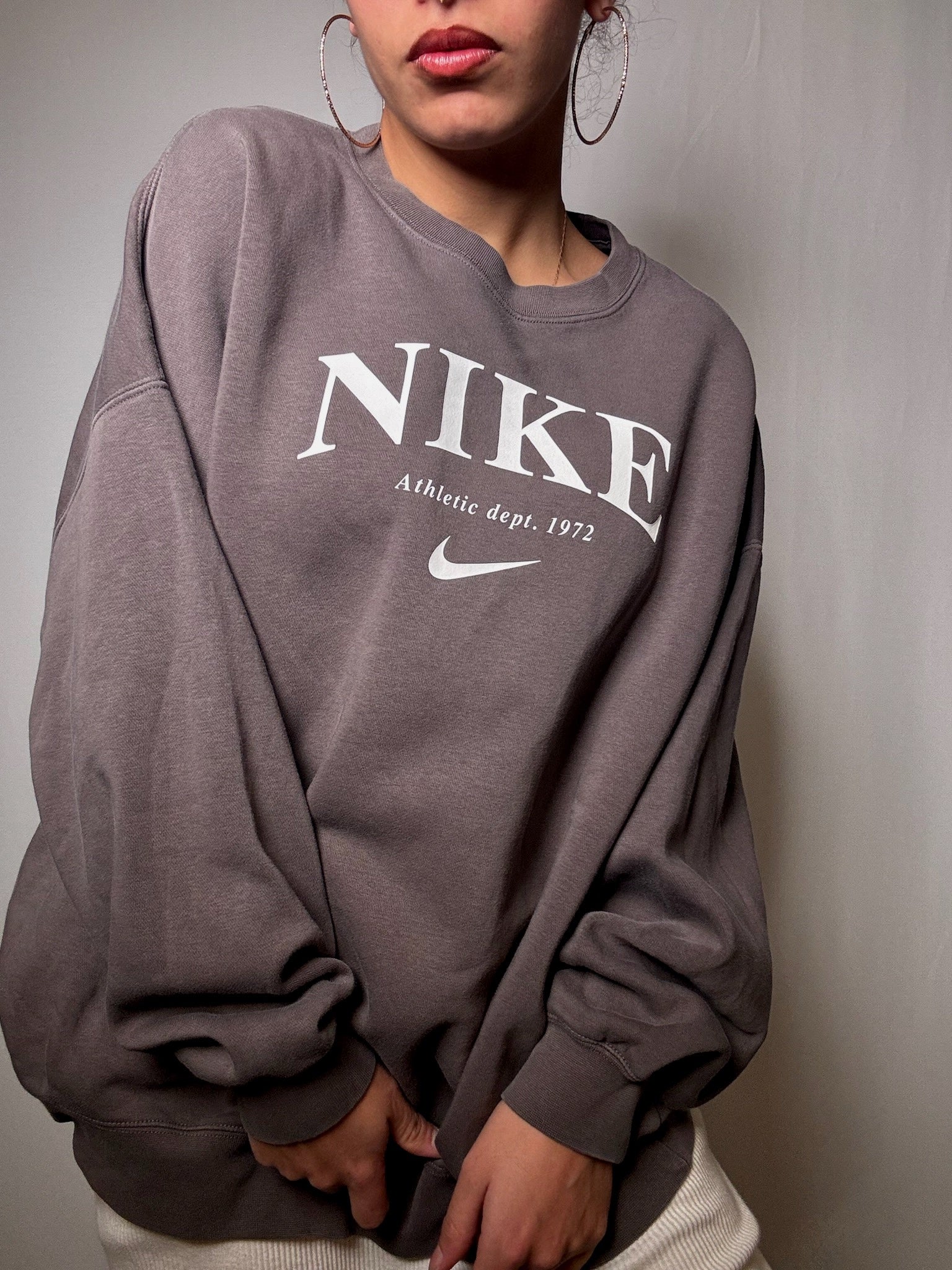 Sweat Nike taupe L vintage