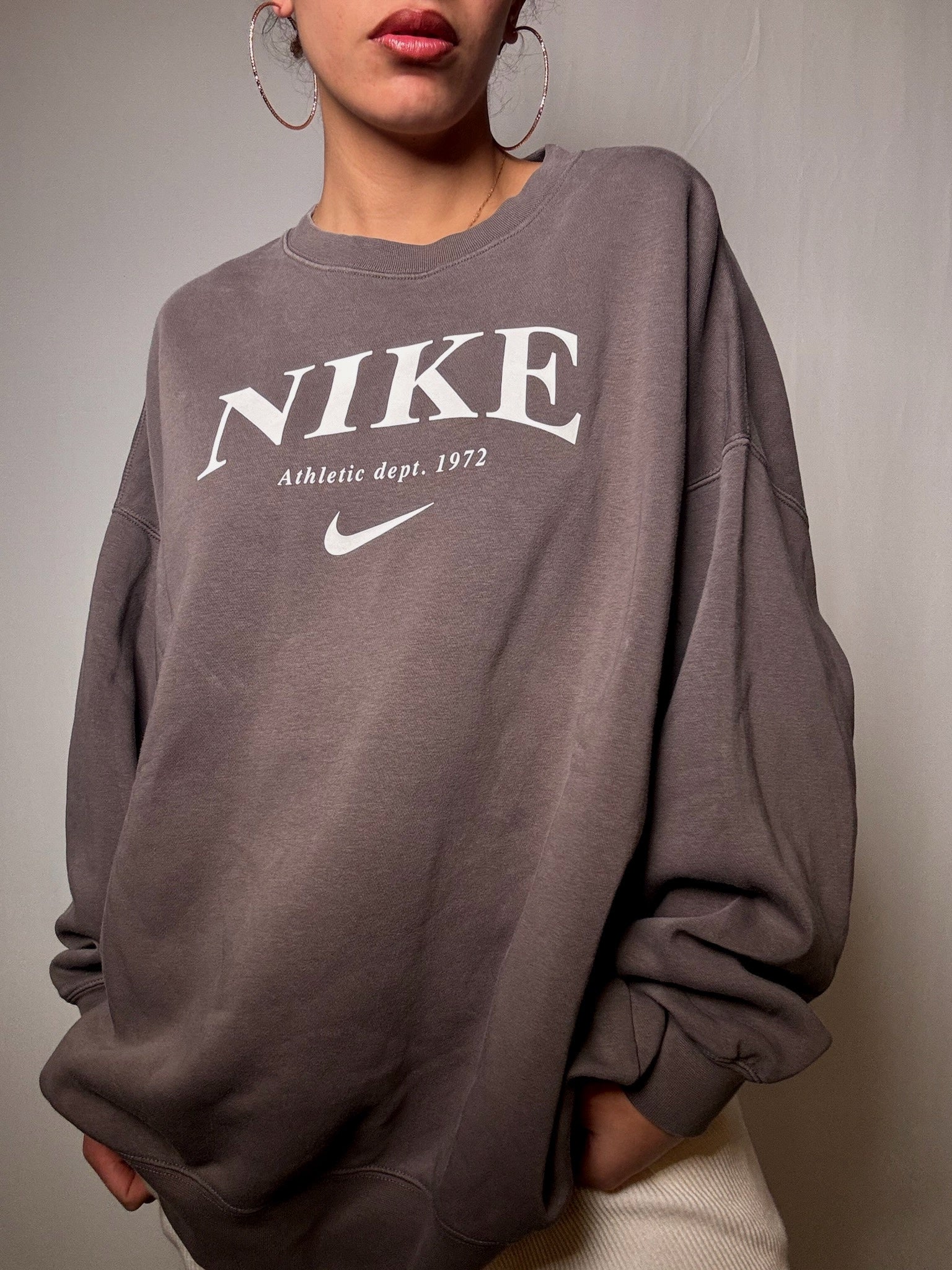 Sweat Nike taupe L vintage