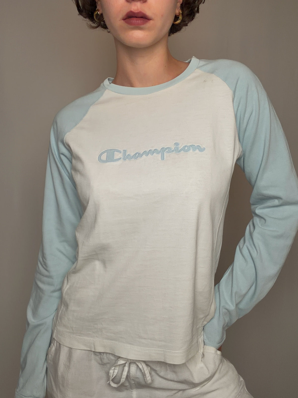 Tshirt bicolore Champion M/L vintage