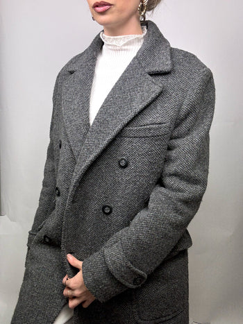 Manteau en laine gris L/XL vintage