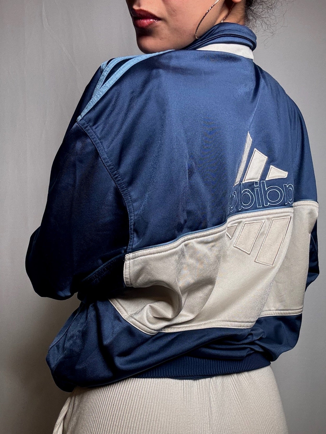 Jacket de sport bleue Adidas M vintage