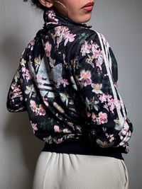 Jacket de sport à fleurs Adidas L vintage