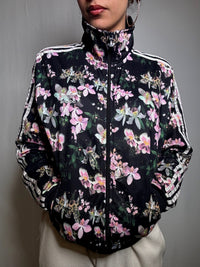 Jacket de sport à fleurs Adidas L vintage