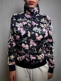 Jacket de sport à fleurs Adidas L vintage