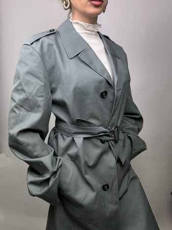 Trenchcoat bleu canard clair L/XL vintage