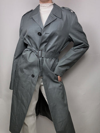 Trenchcoat bleu canard clair L/XL vintage