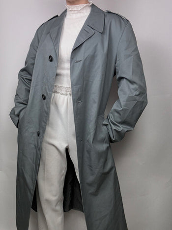 Trenchcoat bleu canard clair L/XL vintage