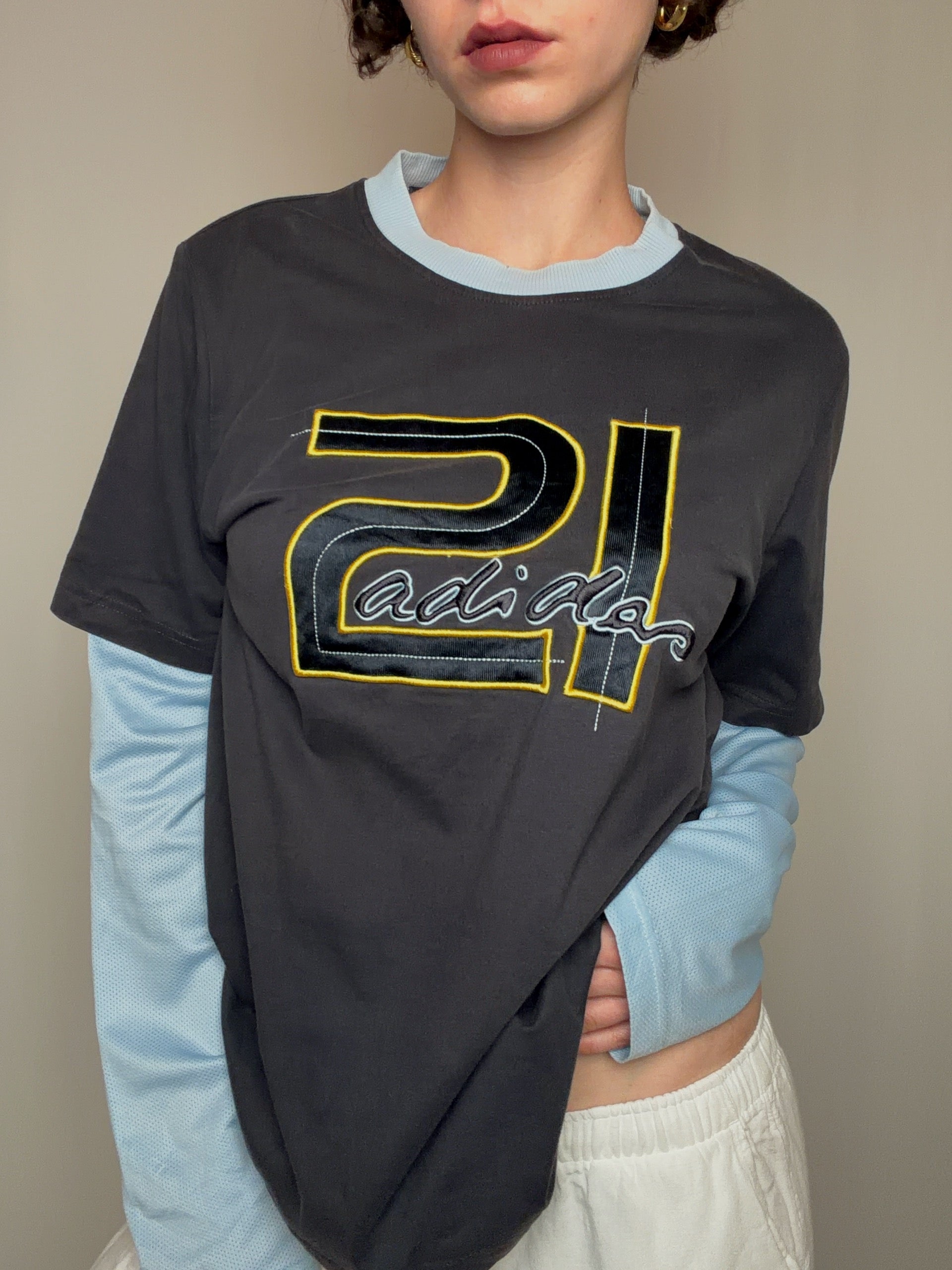 Tshirt effet layering Adidas M vintage