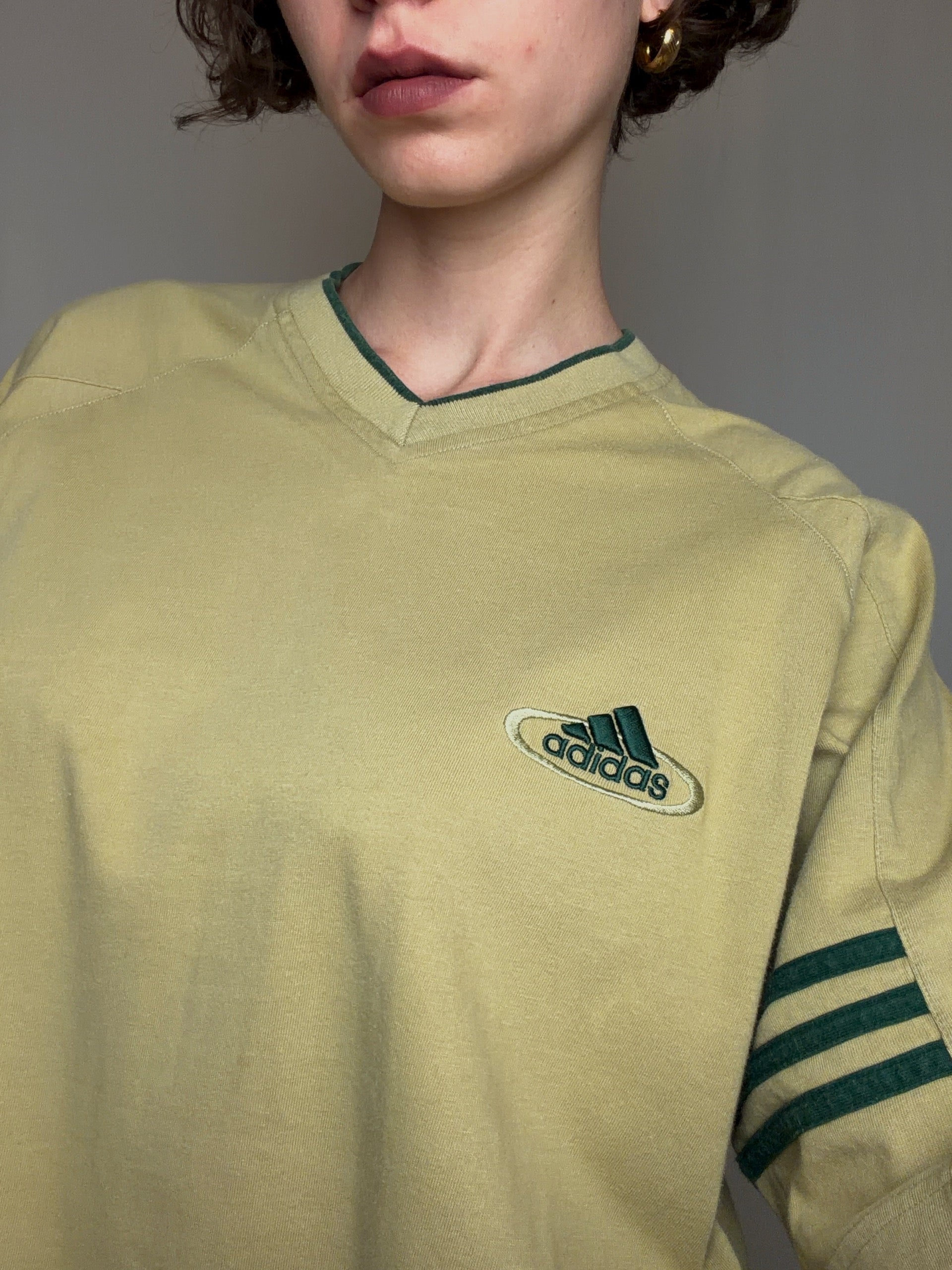 Tshirt kaki Adidas L vintage
